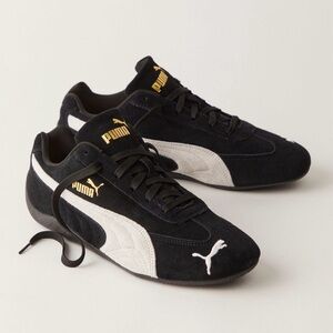 Puma Black and White Suede Sneakers